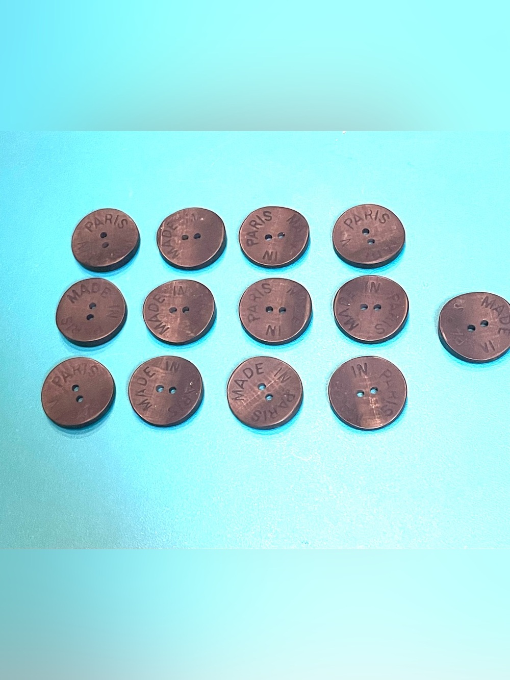 Vintage Made in Paris 13 Buttons